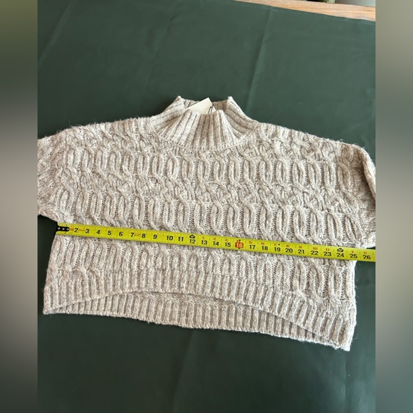 Lena Mock Neck Cropped Sweater by CRESCENT - Picture 6 of 13